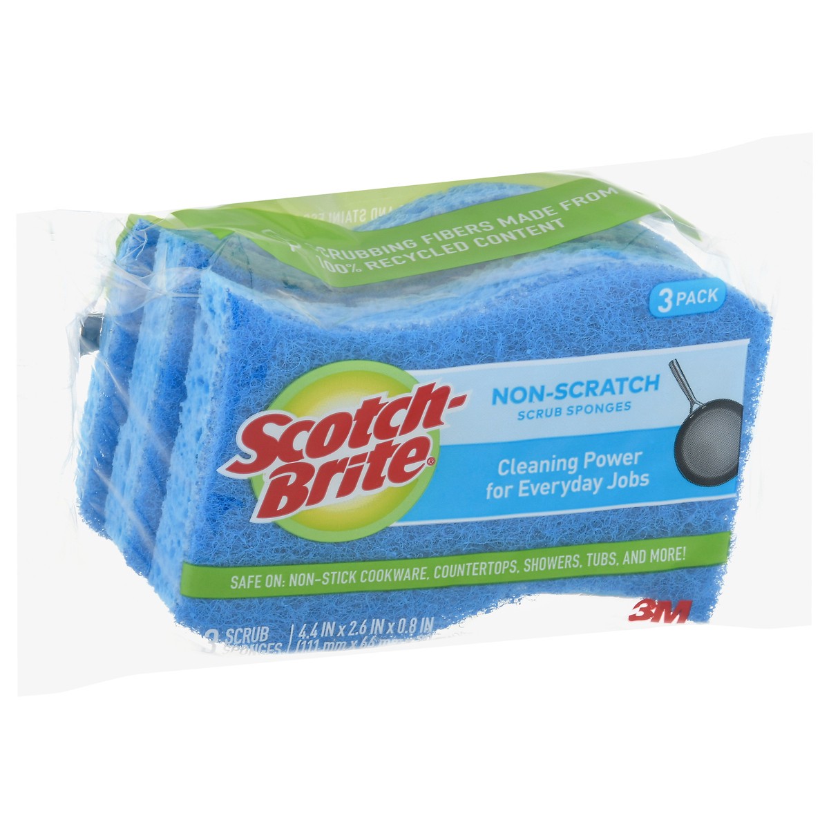 slide 5 of 11, Scotch-Brite Non-Scratch Scrub Sponges 3 Pack, 3 ct