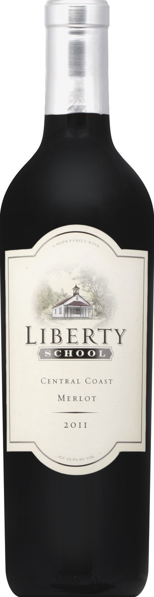 slide 2 of 2, Liberty School Merlot Red Wine Bottle, 750 ml