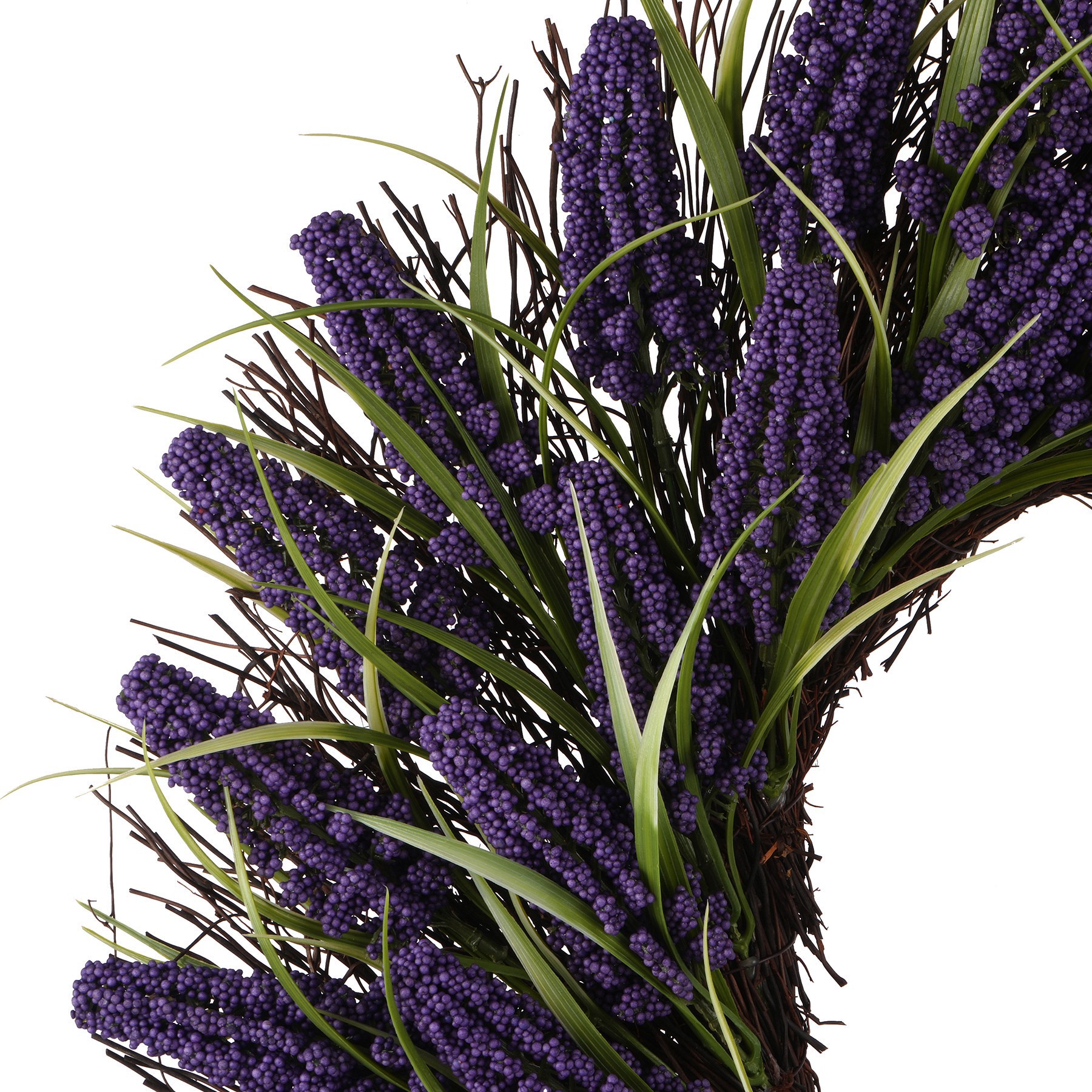 slide 2 of 2, 22" Lavender Heather Wreath by Ashland, 22 in