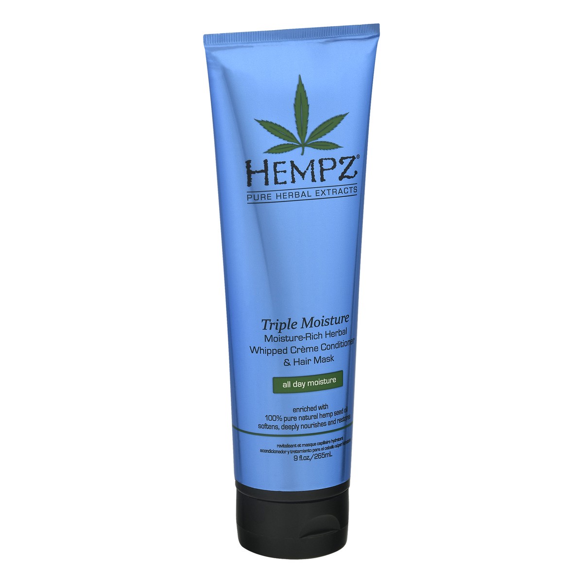 slide 2 of 9, Hempz Triple Moisture Moisture-Rich Herbal All Day Moisture Whipped Creme Conditioner & Hair Mask 9 oz, 9 oz