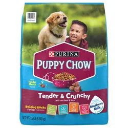 Purina Puppy Chow High Protein Dry Puppy Food, Tender & Crunchy With Real Beef