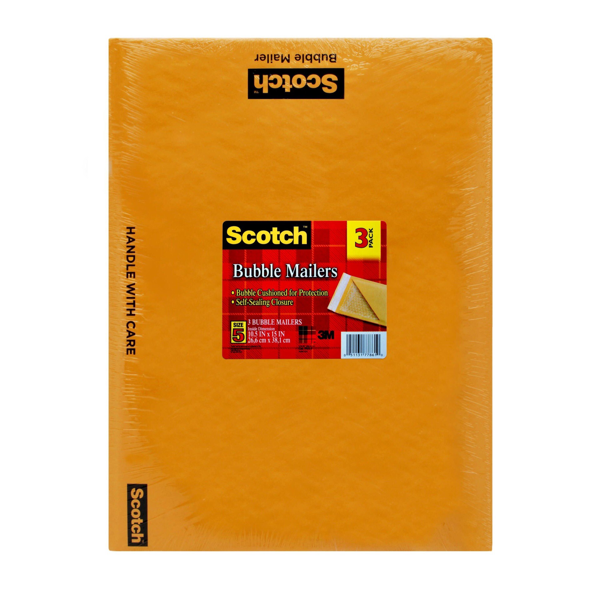 slide 1 of 4, Scotch Bubble Mailers Size 5, 3 ct; 10.5 in x 15 in