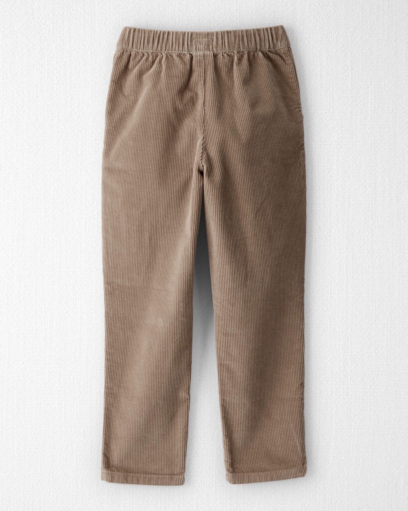 slide 4 of 4, Littleplanet Kid Organic Cotton Corduroy Drawstring Pants Otter Khaki 8, 1 ct