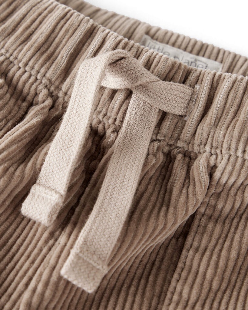 slide 2 of 4, Littleplanet Kid Organic Cotton Corduroy Drawstring Pants Otter Khaki 8, 1 ct