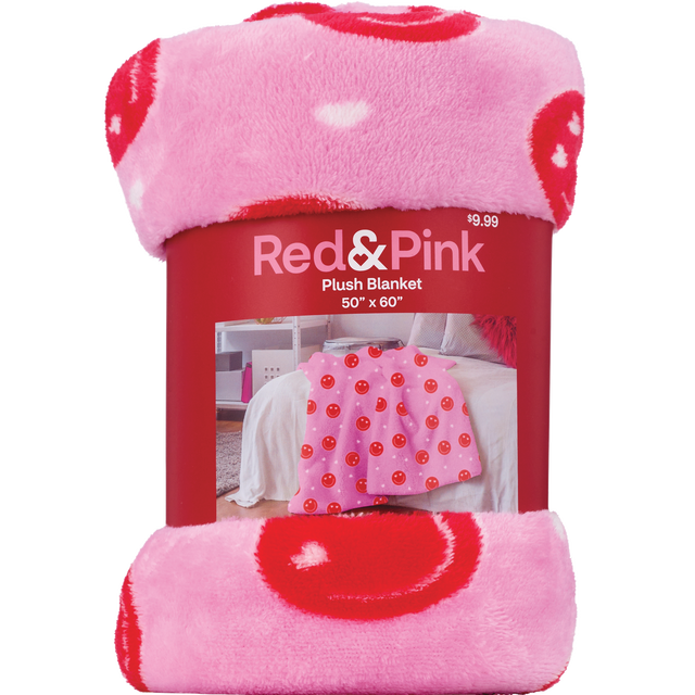 slide 1 of 1, NON BRAND Val Day Plush Blanket Asst, 1 ct