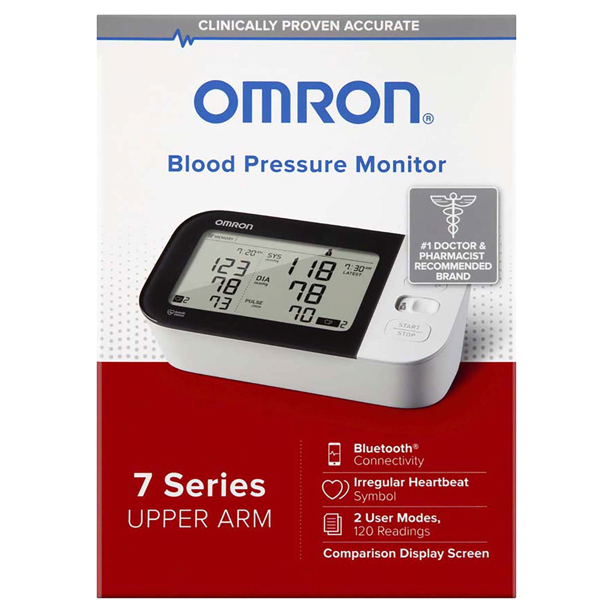 slide 1 of 9, Omron 7 Series Upper Arm Blood Pessure Monitor, 1 ct