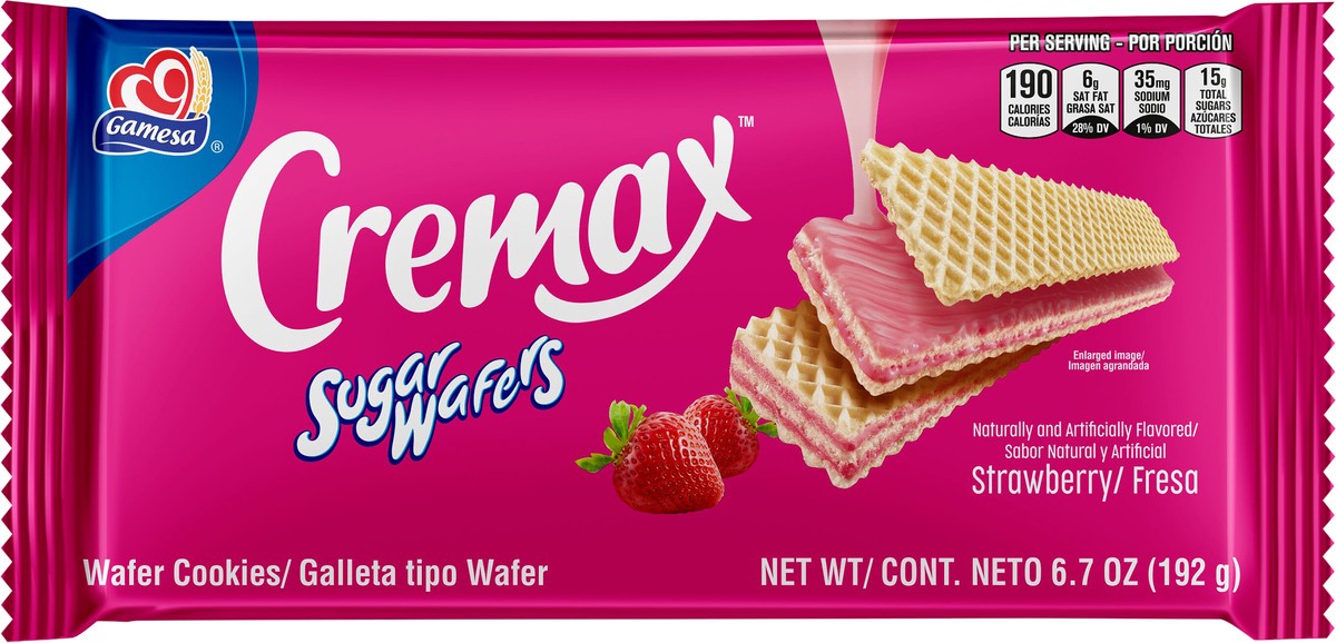 slide 6 of 6, Gamesa Sugar Wafers Wafer Type Cookies Strawberry Flavored 6.7 Oz, 6.7 oz