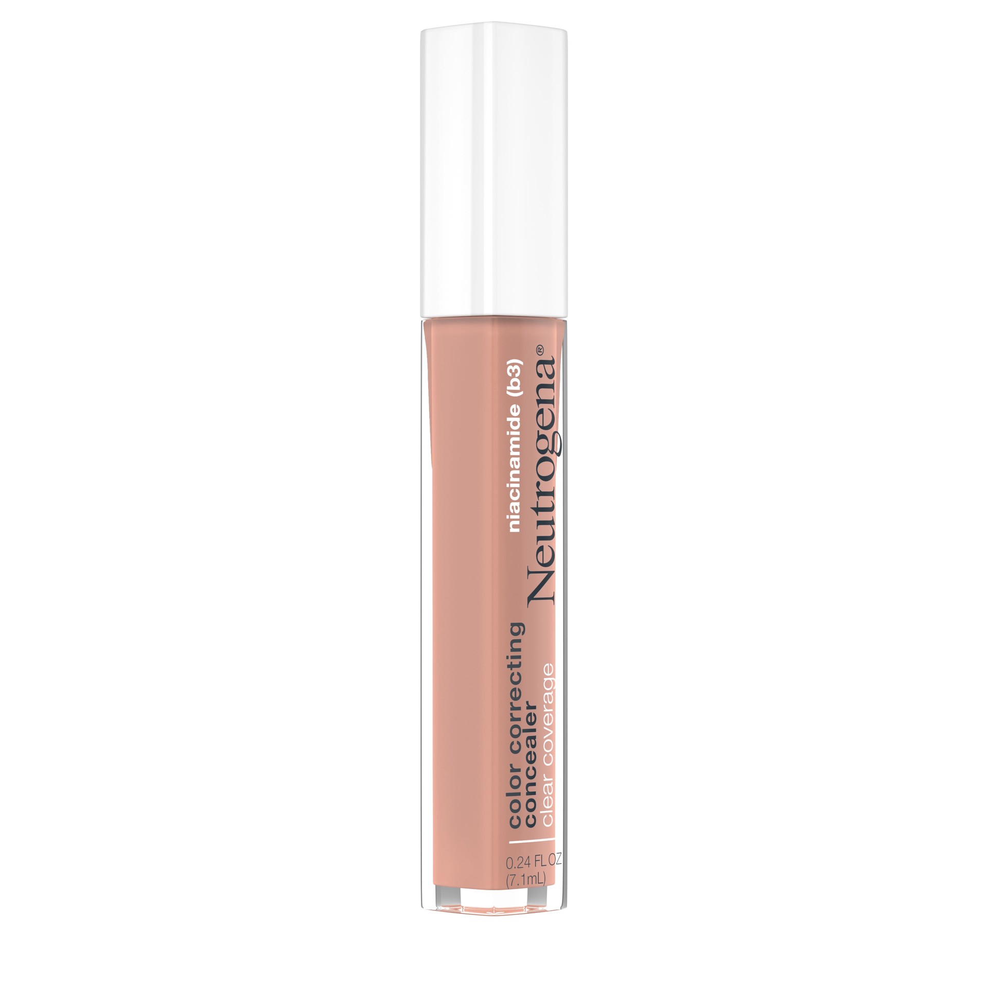 slide 8 of 8, Neutrogena Clear Coverage Color Correcting Concealer Makeup, Lightweight Concealer with Niacinamide for Dark Spots, Oil-, Fragrance-, Paraben- & Phthalate-Free, Peach, 0.24 fl. oz, 0.24 fl oz