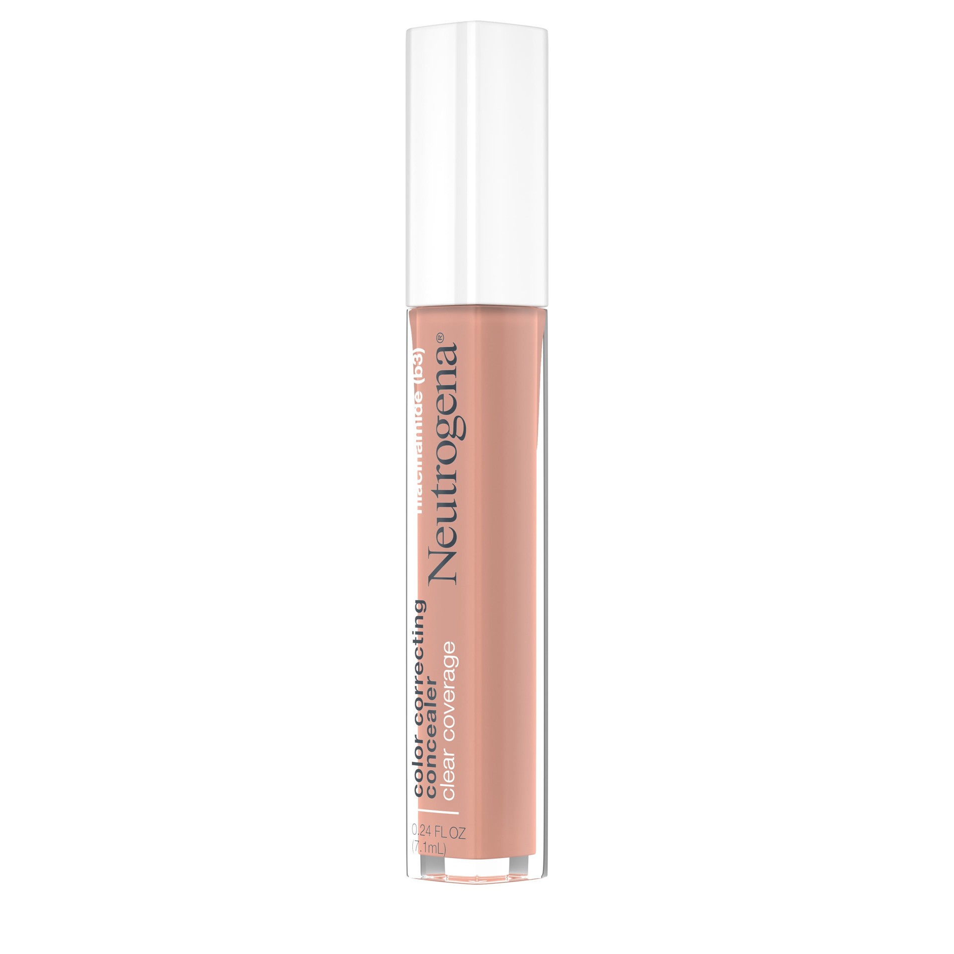 slide 3 of 8, Neutrogena Clear Coverage Color Correcting Concealer Makeup, Lightweight Concealer with Niacinamide for Dark Spots, Oil-, Fragrance-, Paraben- & Phthalate-Free, Peach, 0.24 fl. oz, 0.24 fl oz