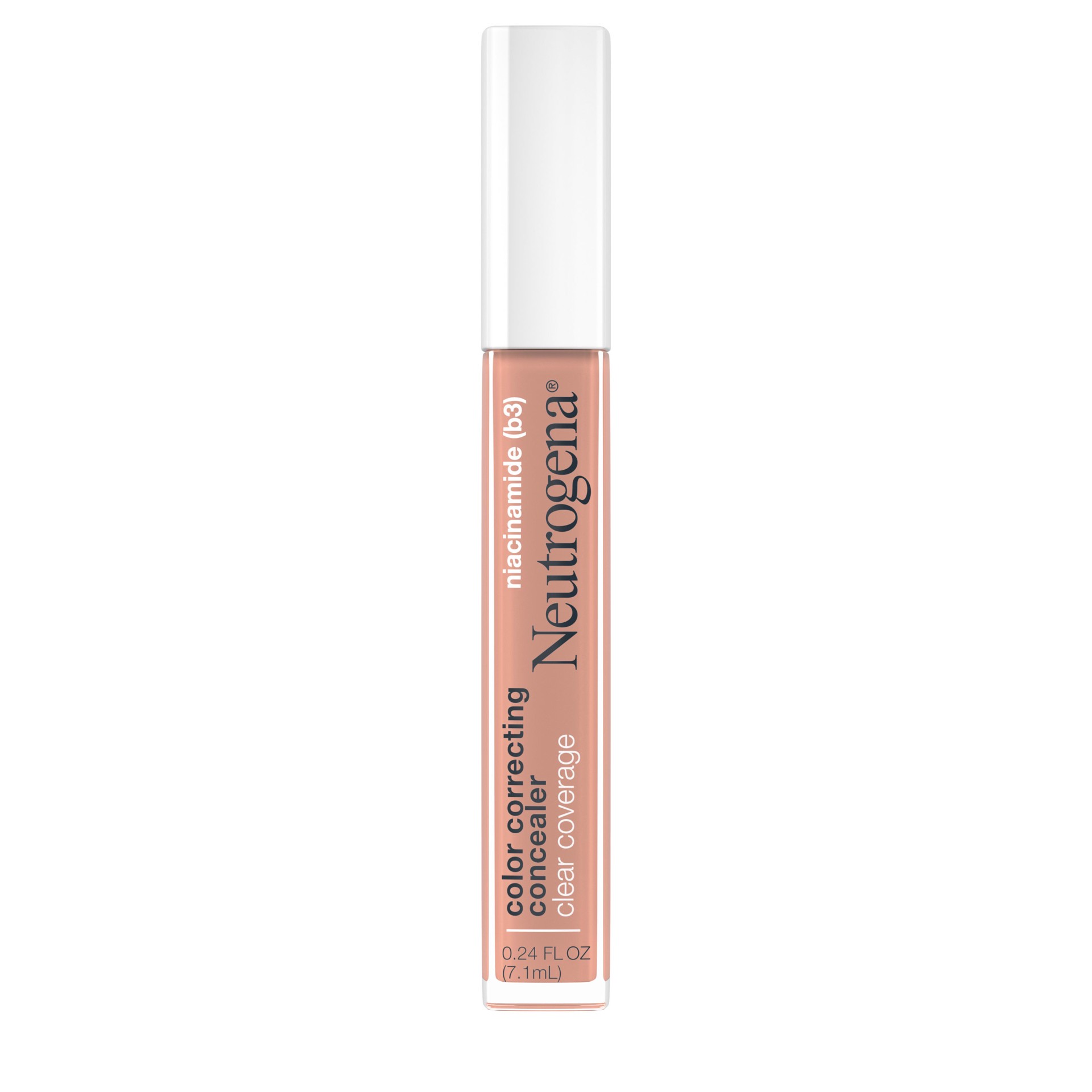 slide 1 of 8, Neutrogena Clear Coverage Color Correcting Concealer Makeup, Lightweight Concealer with Niacinamide for Dark Spots, Oil-, Fragrance-, Paraben- & Phthalate-Free, Peach, 0.24 fl. oz, 0.24 fl oz