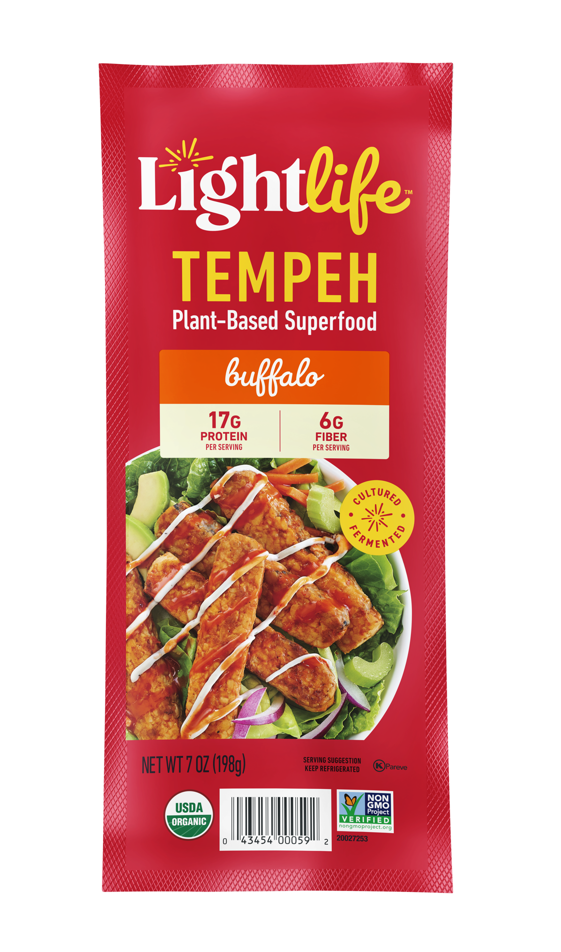 slide 1 of 9, Lightlife Buffalo Tempeh, 7 oz