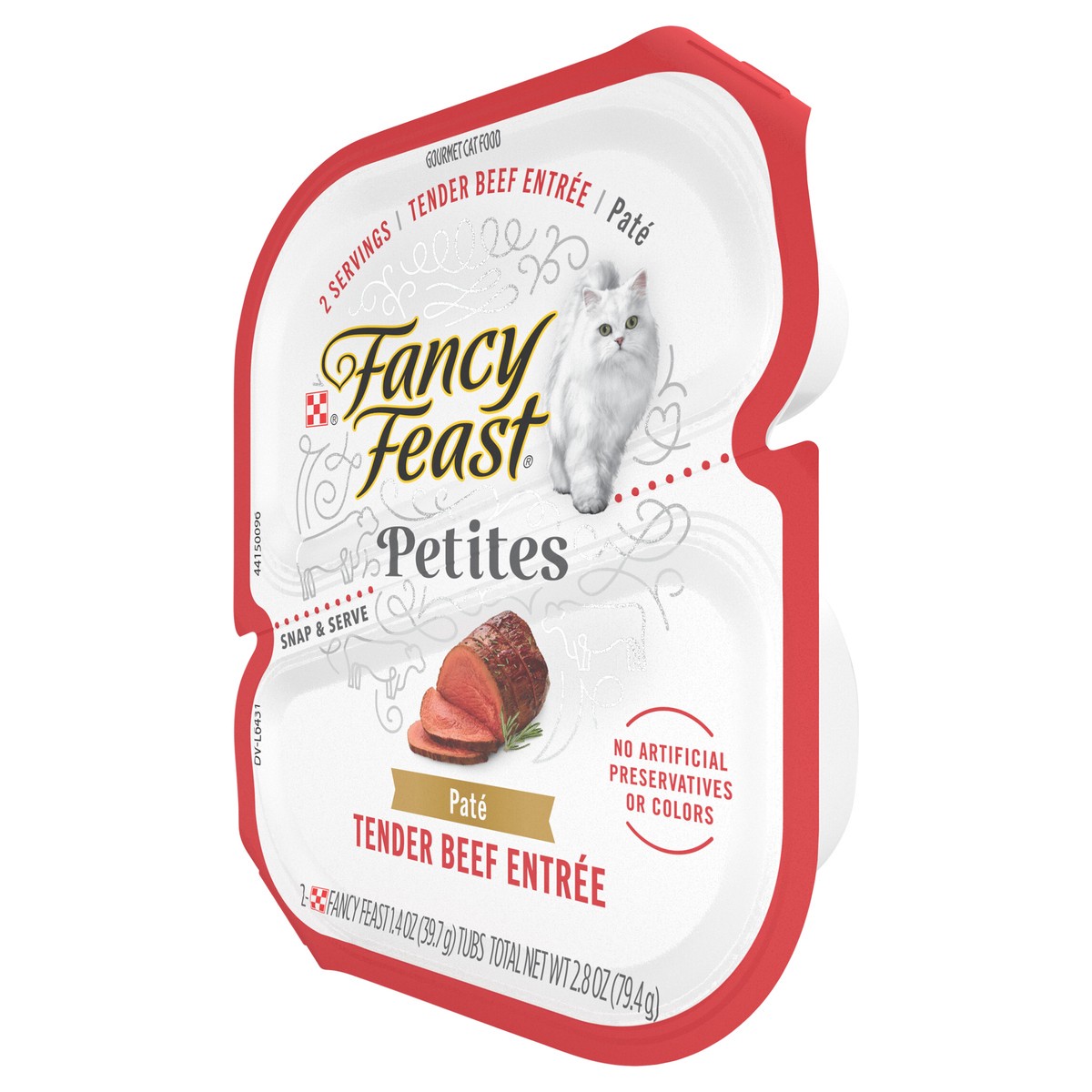 slide 8 of 14, Fancy Feast Purina Fancy Feast Gourmet Pate Wet Cat Food, Petites Tender Beef Entree - 2.8 oz. Tub, 2.8 oz