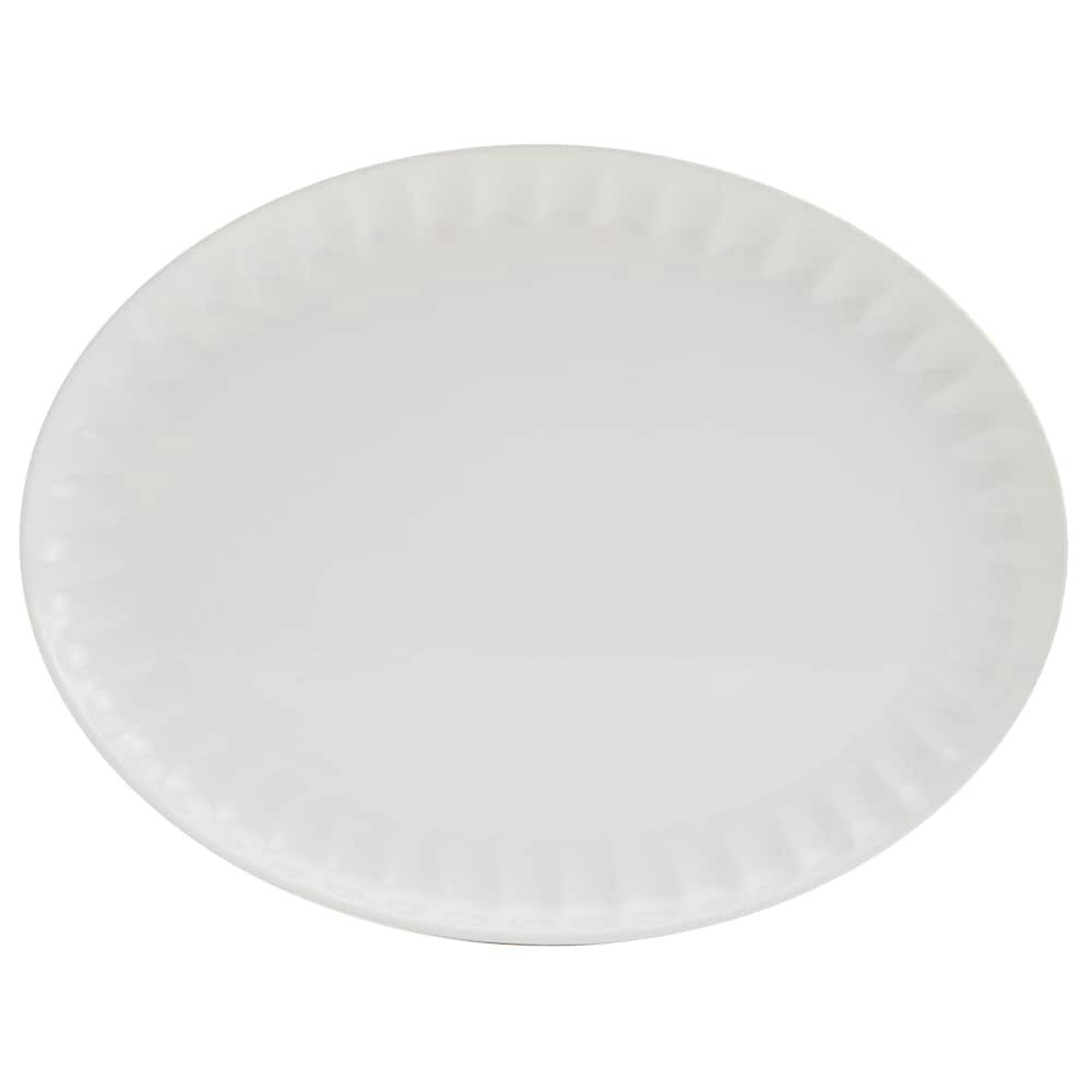 slide 2 of 2, Tabletops Unlimited Mason Craft And More Stoneware Cafe Oval Platter - White, 1 ct