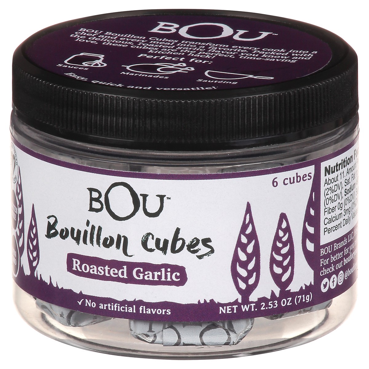 slide 12 of 12, BOU Roasted Garlic Bouillon Cubes 6 ea, 6 ct