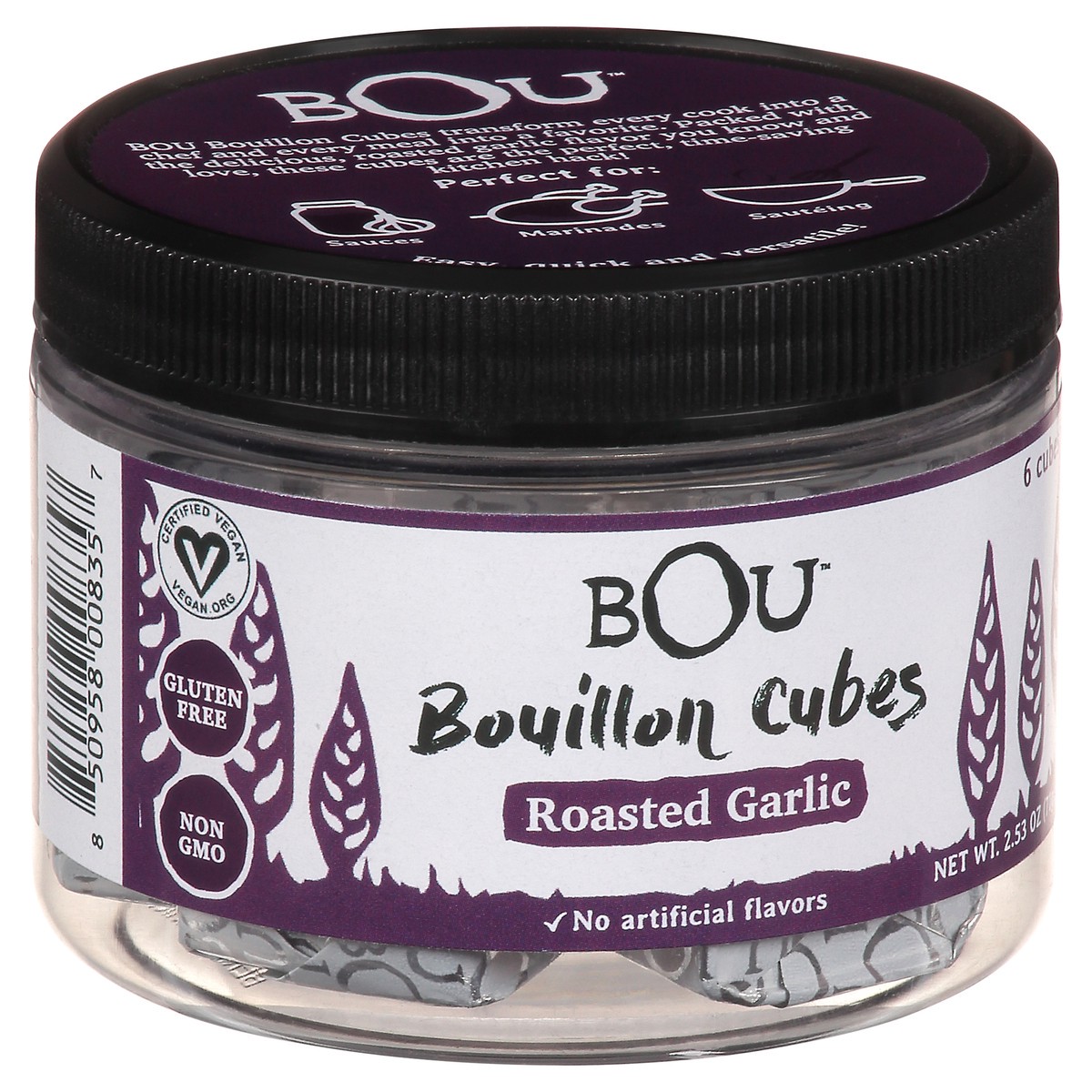 slide 11 of 12, BOU Roasted Garlic Bouillon Cubes 6 ea, 6 ct