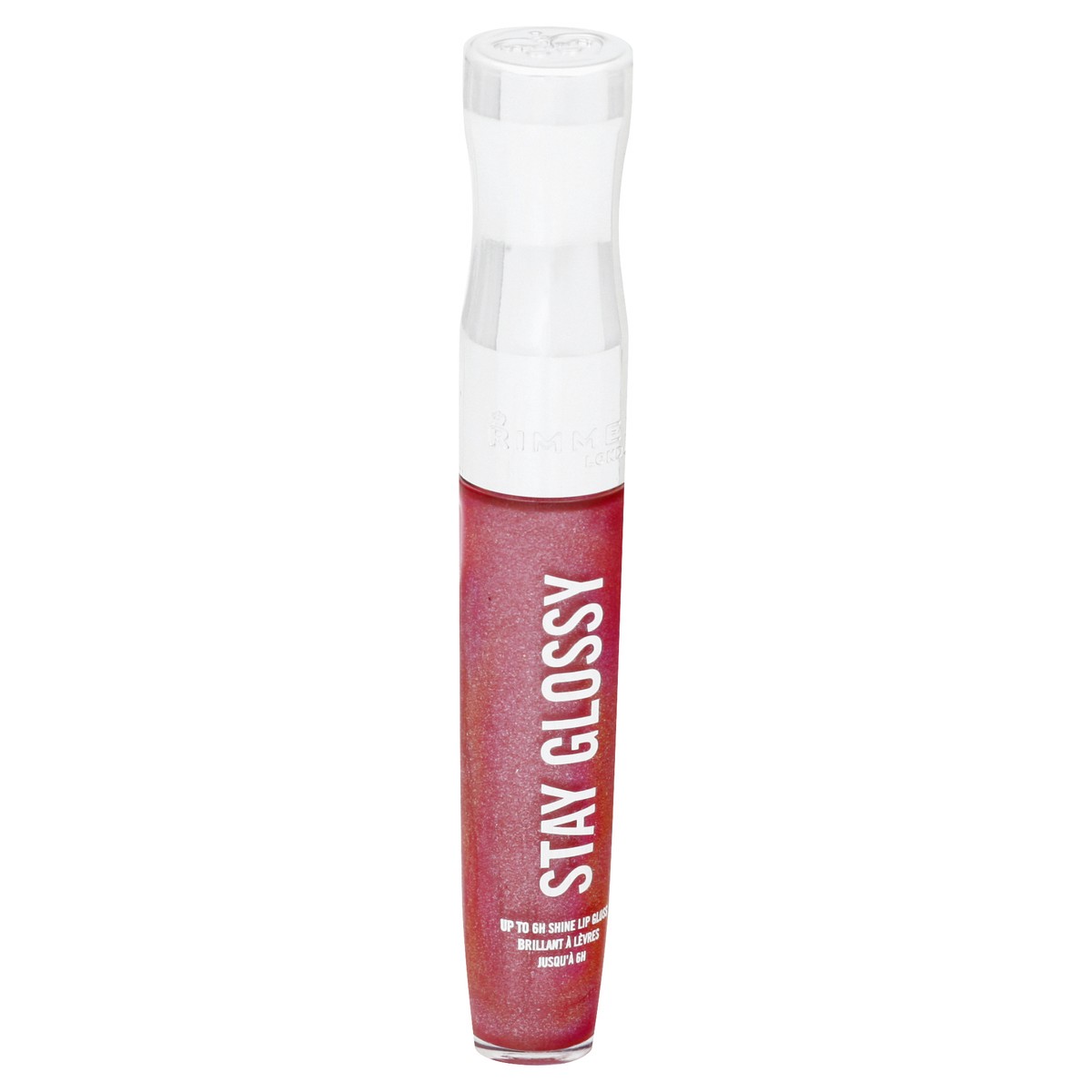 slide 5 of 9, COTY RIMMEL LONDON Rimmel Stay Glossy Lip Gloss - Non-Sticky and Lightweight Formula for Lip Color and Shine - 030 Cake for Breakfast, .18oz, 6 ml
