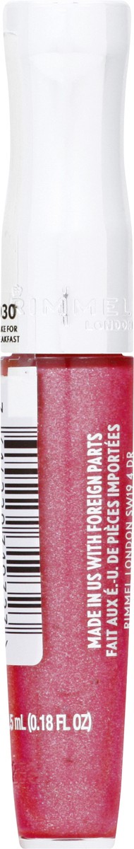 slide 6 of 9, COTY RIMMEL LONDON Rimmel Stay Glossy Lip Gloss - Non-Sticky and Lightweight Formula for Lip Color and Shine - 030 Cake for Breakfast, .18oz, 6 ml