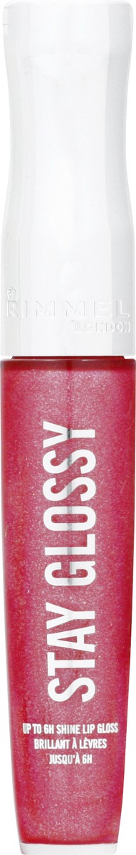slide 7 of 9, COTY RIMMEL LONDON Rimmel Stay Glossy Lip Gloss - Non-Sticky and Lightweight Formula for Lip Color and Shine - 030 Cake for Breakfast, .18oz, 6 ml