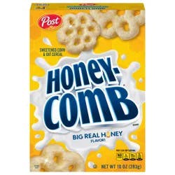 Post Honeycomb Breakfast Cereal, Real Big Honey Flavor, 10 oz Box