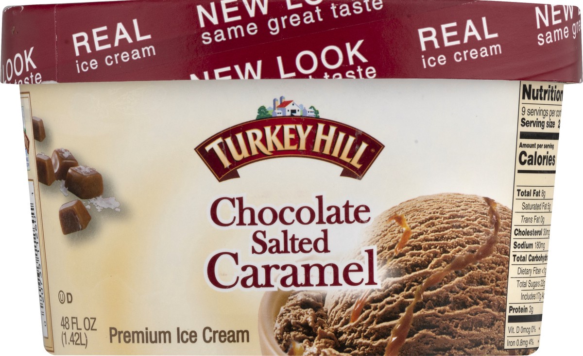 slide 5 of 10, Turkey Hill Salted Caramel Chocolate Ice Cream, 48 fl oz