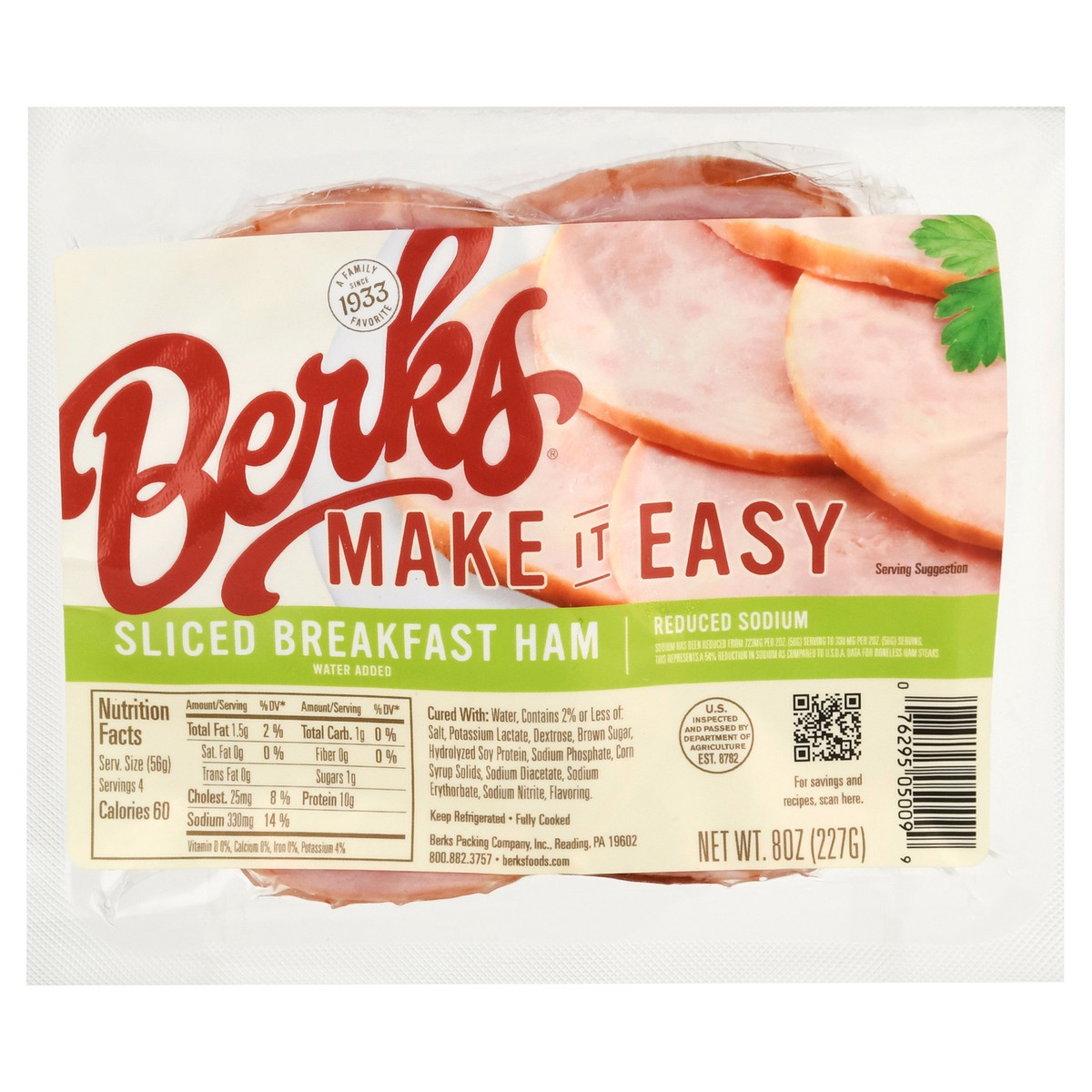 slide 1 of 11, Berks Breakfast Ham Slices, 8 oz