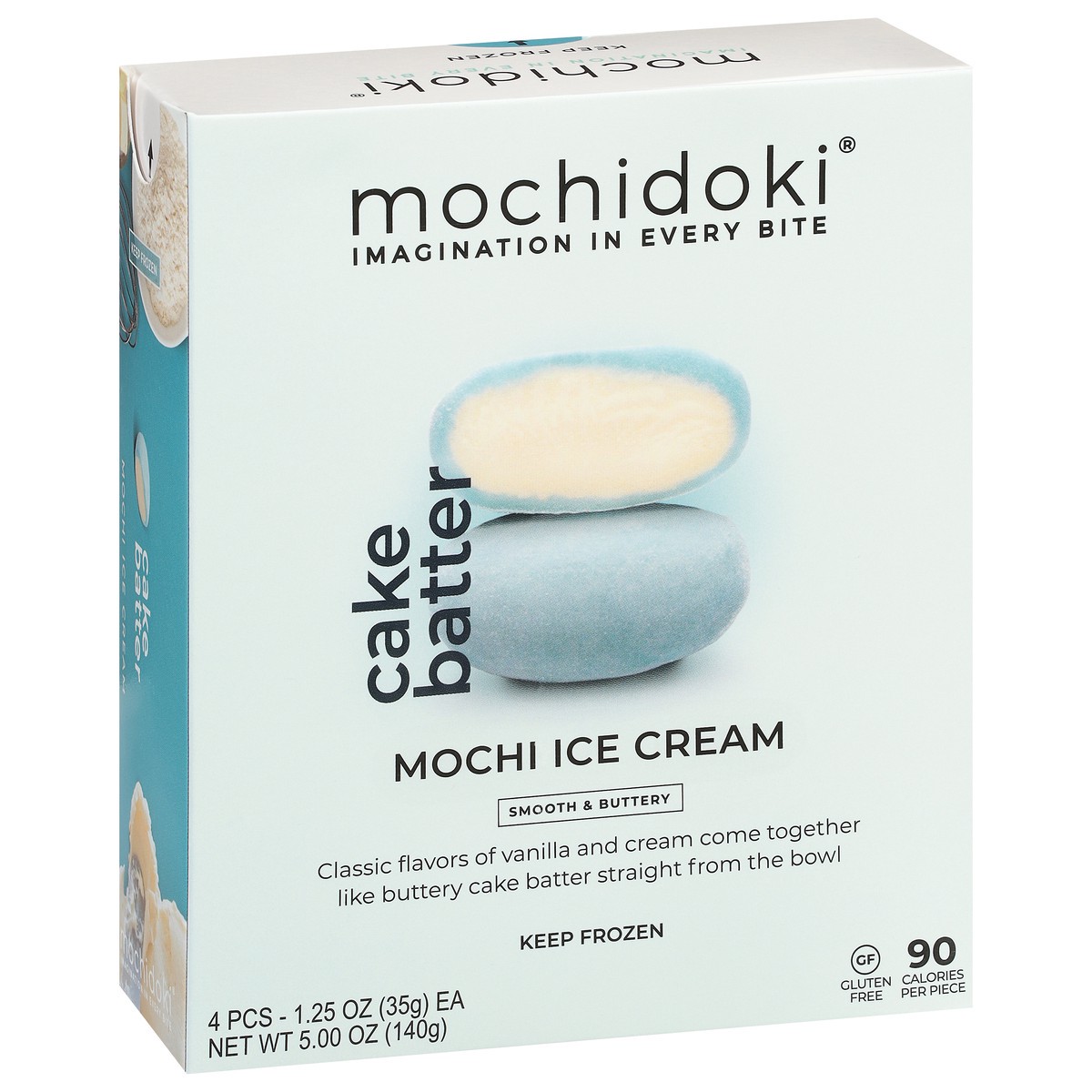 slide 9 of 9, Mochidoki Cake Batter Mochi Ice Cream 4 - 1.25 oz Packs, 4 ct
