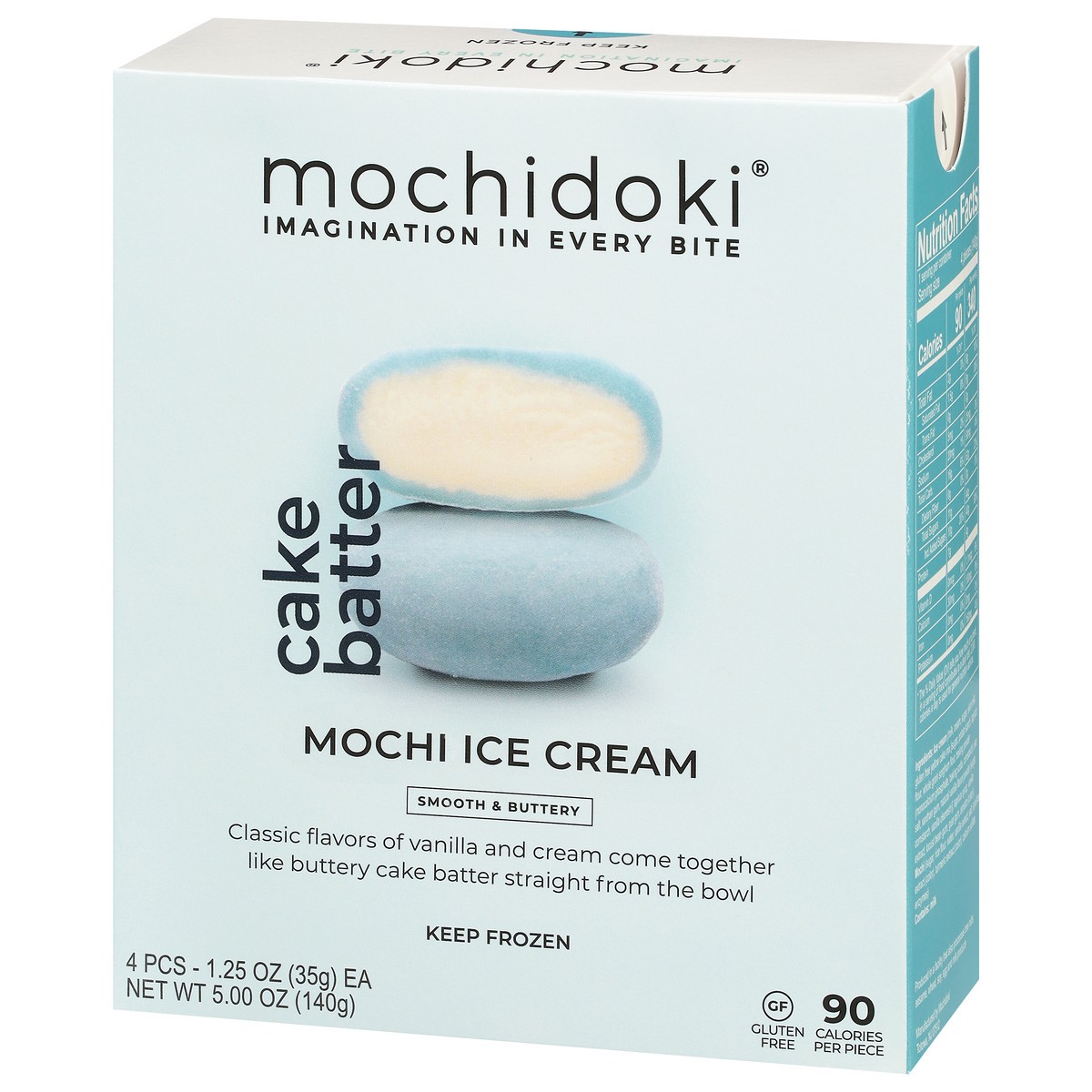 slide 7 of 9, Mochidoki Cake Batter Mochi Ice Cream 4 - 1.25 oz Packs, 4 ct
