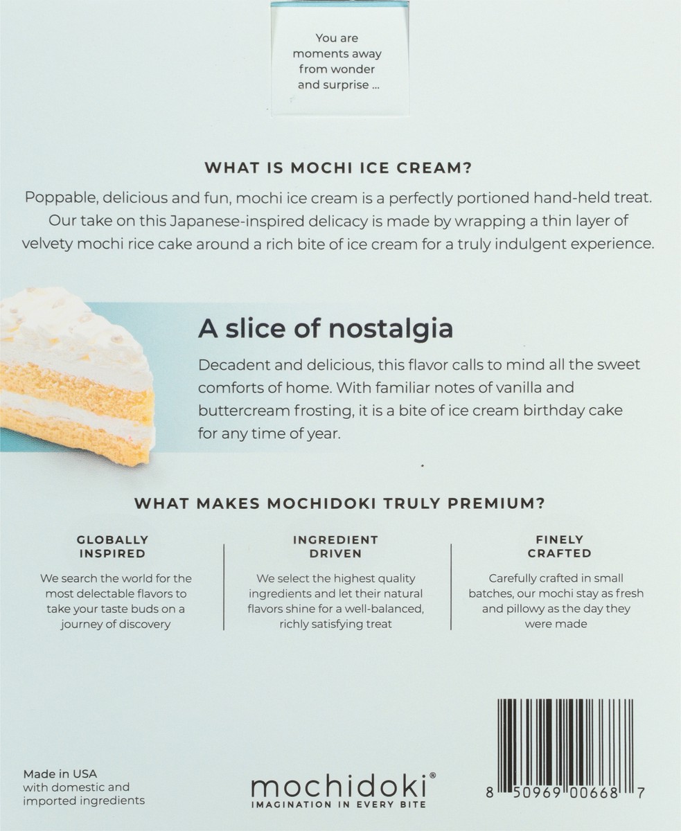 slide 6 of 9, Mochidoki Cake Batter Mochi Ice Cream 4 - 1.25 oz Packs, 4 ct