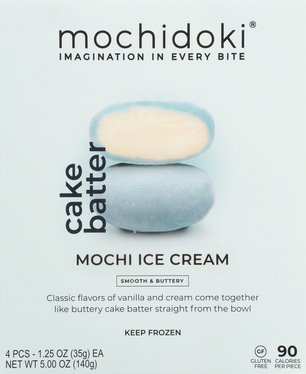 slide 8 of 9, Mochidoki Cake Batter Mochi Ice Cream 4 - 1.25 oz Packs, 4 ct