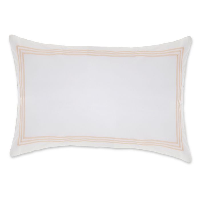 slide 1 of 1, Wamsutta Hotel Triple Baratta Stitch Standard Pillow Sham - White/Blush, 1 ct