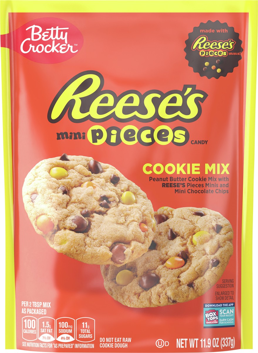 slide 7 of 11, Betty Crocker REESE'S PIECES Cookie Mix, Peanut Butter Cookie Mix with REESE''S PIECES Minis and Mini Chocolate Chips, 11.9 oz, 11.9 oz