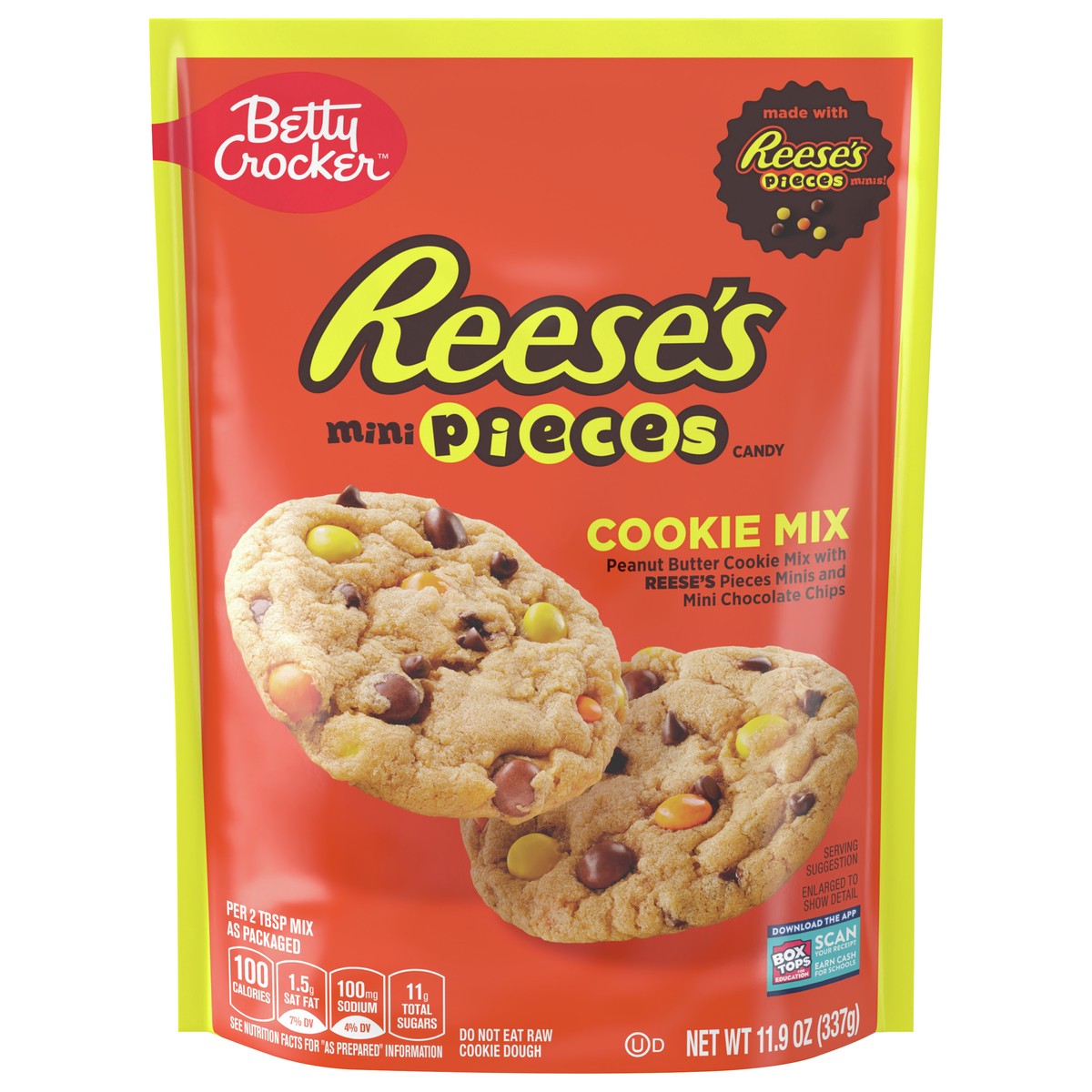 slide 1 of 11, Betty Crocker REESE'S PIECES Cookie Mix, Peanut Butter Cookie Mix with REESE''S PIECES Minis and Mini Chocolate Chips, 11.9 oz, 11.9 oz