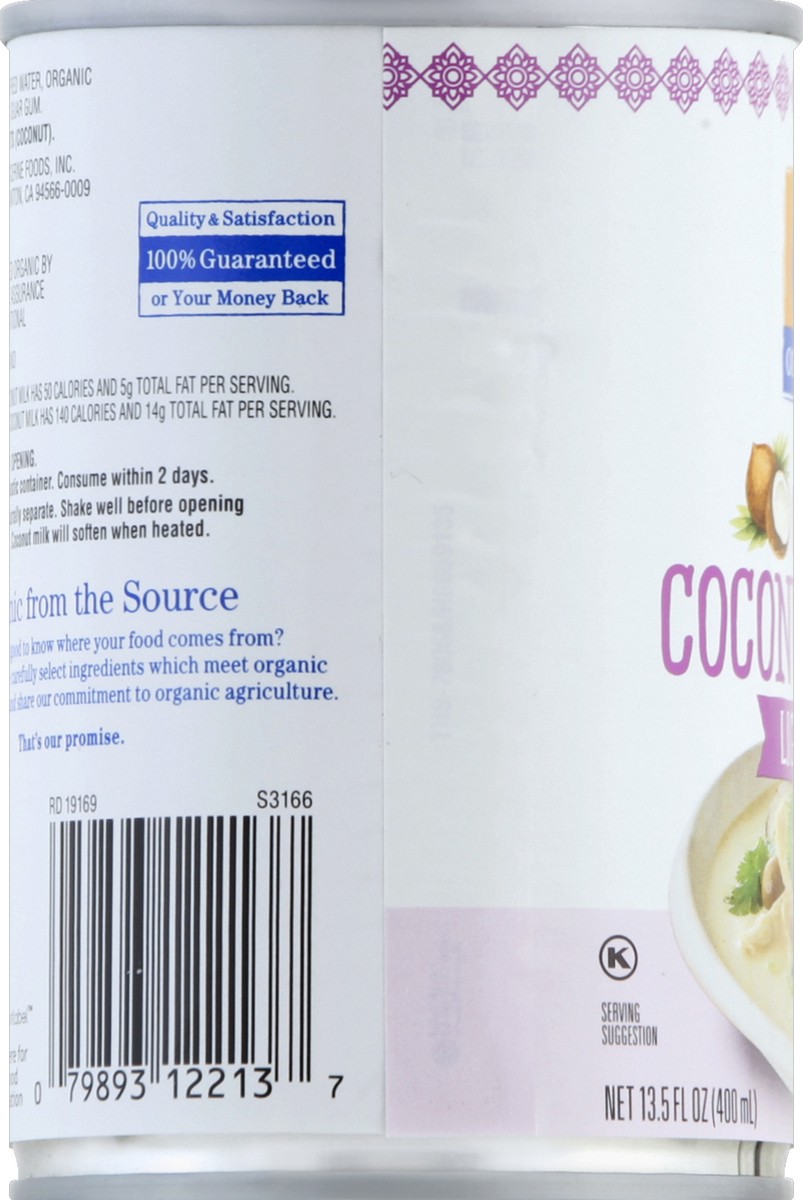 slide 6 of 7, O Organics O Orgnc Coconut Milk Light, 13.5 oz