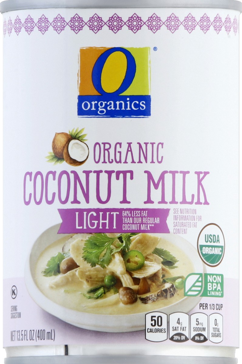 slide 2 of 7, O Organics O Orgnc Coconut Milk Light, 13.5 oz