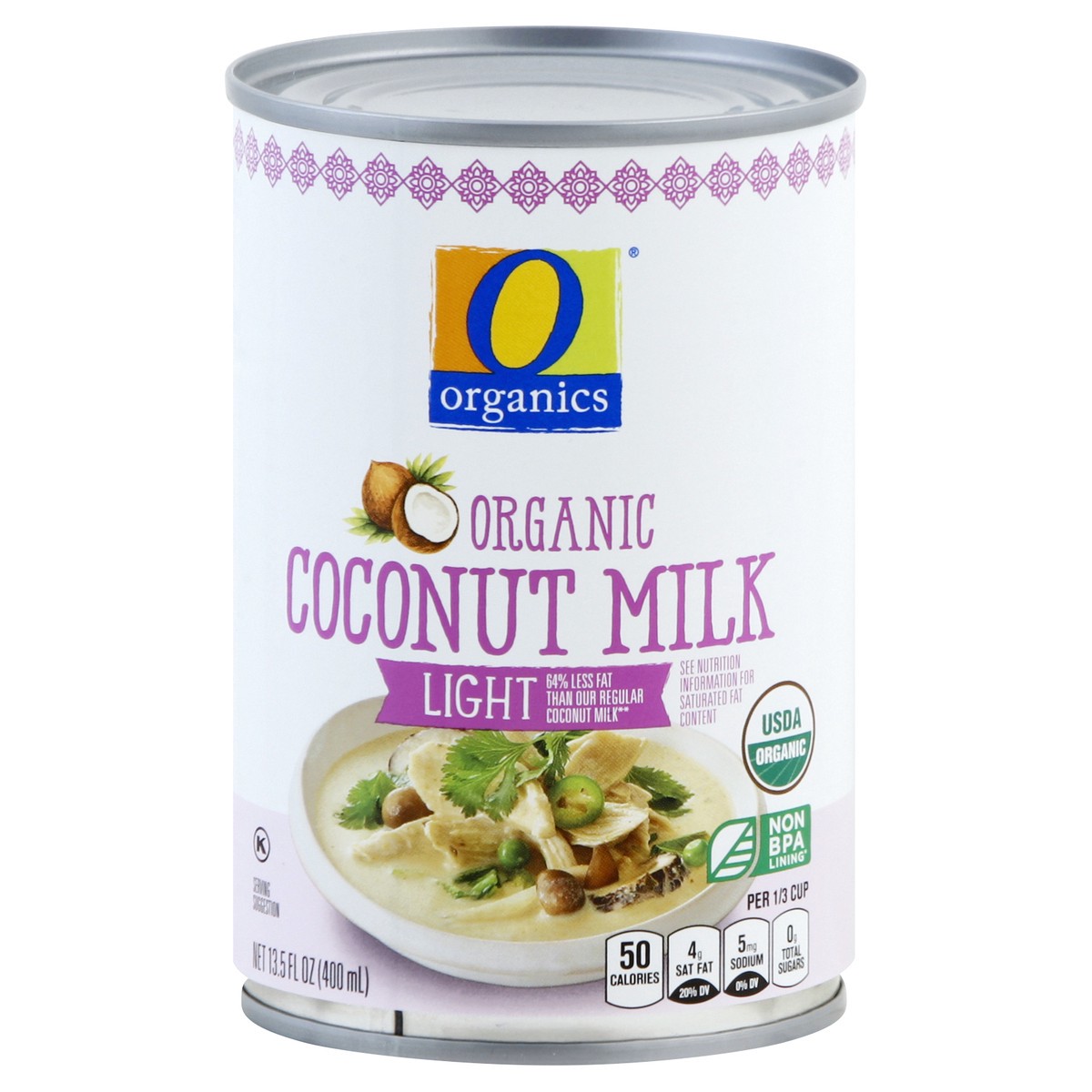 slide 4 of 7, O Organics O Orgnc Coconut Milk Light, 13.5 oz