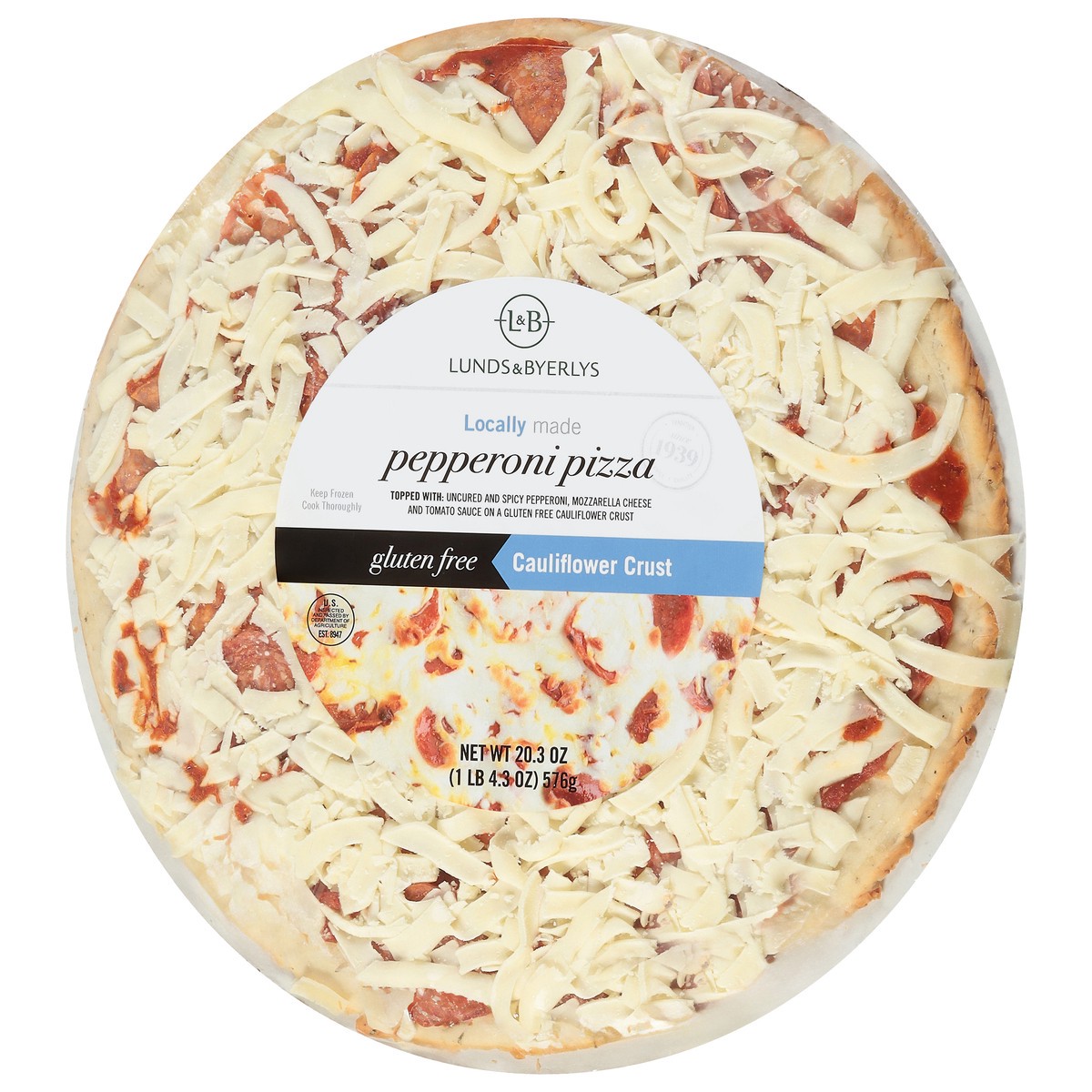 slide 4 of 4, Lunds & Byerlys Gluten Free Cauliflower Crust Pepperoni Pizza 20.3 oz, 20.3 oz