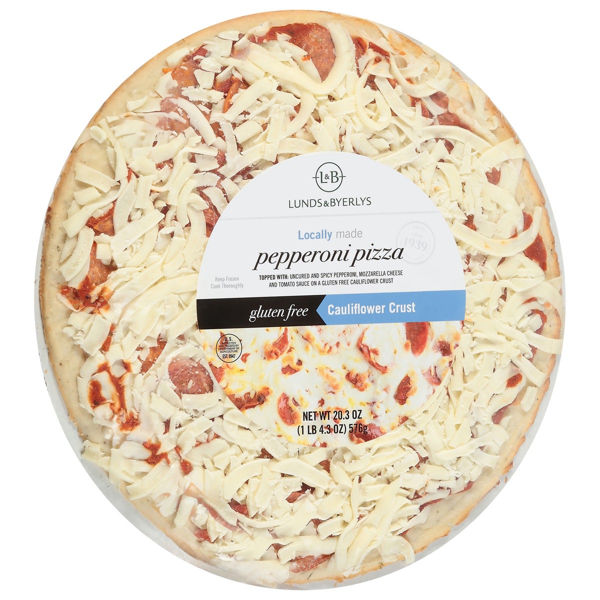 slide 3 of 4, Lunds & Byerlys Gluten Free Cauliflower Crust Pepperoni Pizza 20.3 oz, 20.3 oz