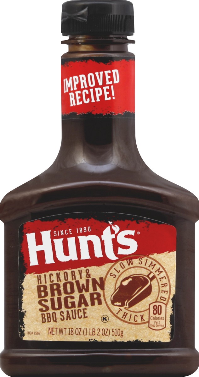 slide 2 of 2, Hunt's Hickory & Brown Sugar BBQ Sauce, 18 oz, 18 oz