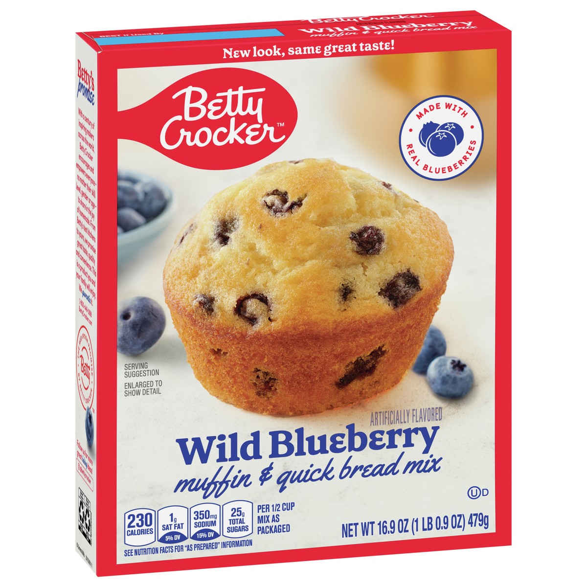 slide 10 of 12, Betty Crocker Wild Blueberry Muffin and Quick Bread Mix, 16.9 oz., 16.9 fl oz