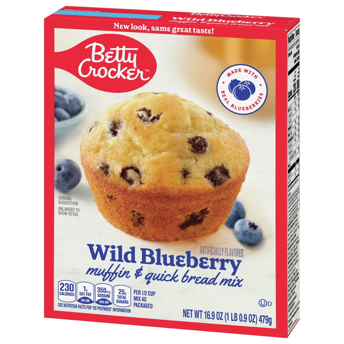 slide 11 of 12, Betty Crocker Wild Blueberry Muffin and Quick Bread Mix, 16.9 oz., 16.9 fl oz