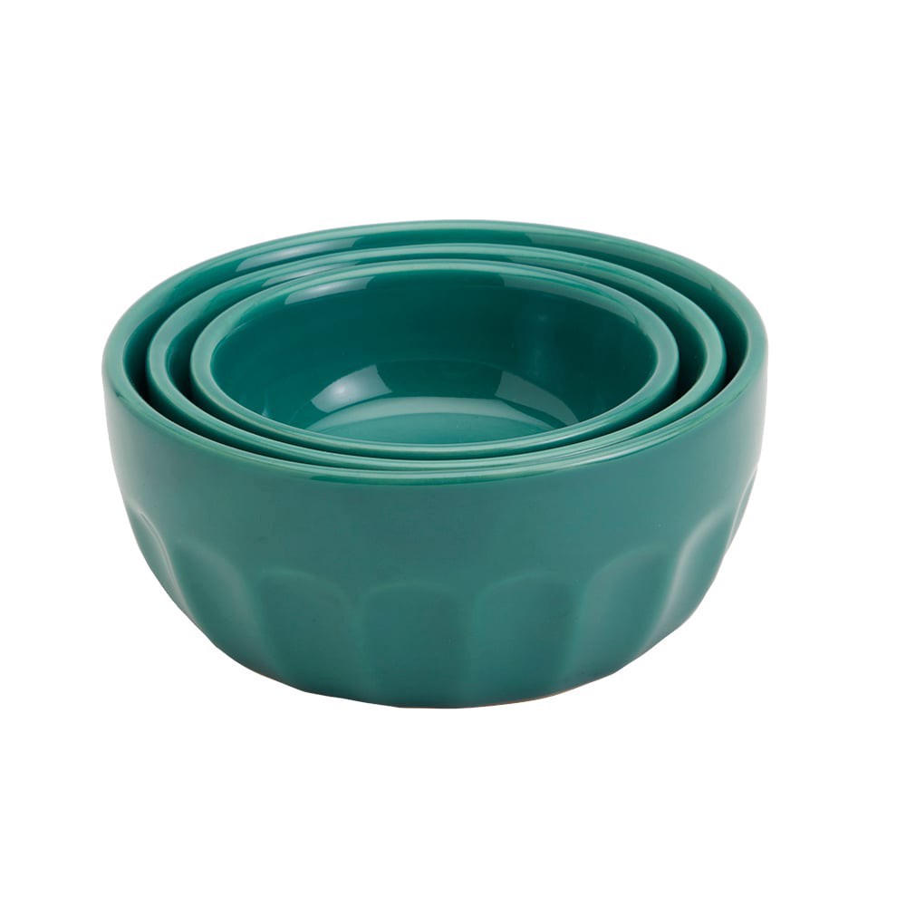 slide 2 of 2, Tabletops Unlimited Mason Craft And More Stoneware Cafe Tidbit Bowl Set - Teal, 3 ct