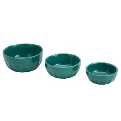 Tabletops Unlimited Mason Craft And More Stoneware Cafe Tidbit Bowl Set - Teal