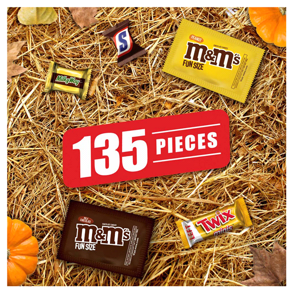 slide 19 of 29, Mars Mix Milky Way Twix M&Ms Snickers Halloween Candy Variety Bag, 135 ct