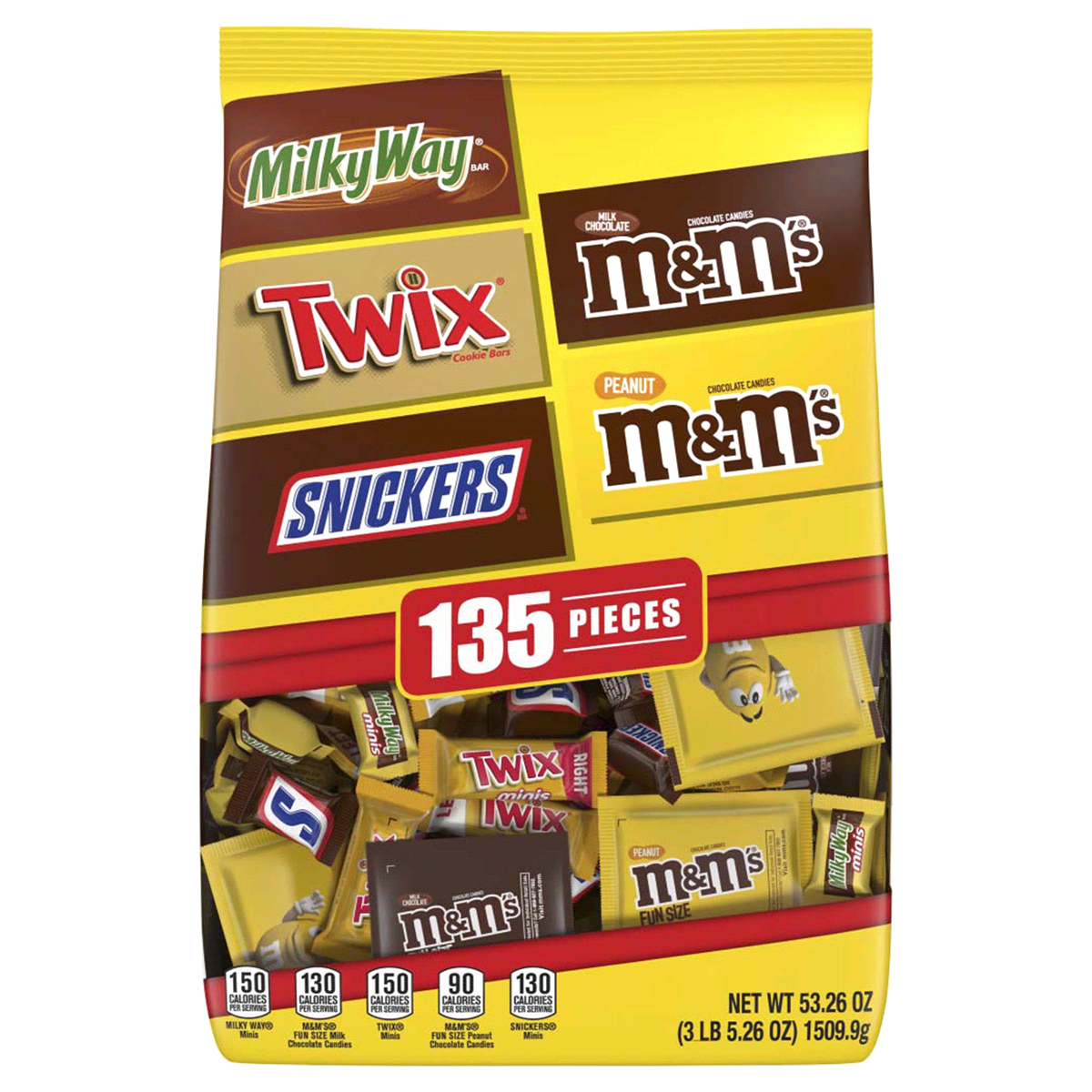 slide 1 of 29, Mars Mix Milky Way Twix M&Ms Snickers Halloween Candy Variety Bag, 135 ct