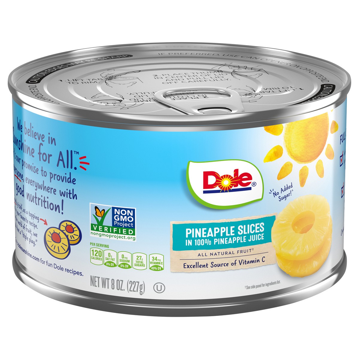 slide 8 of 9, Dole Pineapple Slices in 100% Pineapple Juice, 8 oz