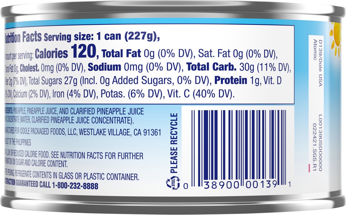 slide 2 of 9, Dole Pineapple Slices in 100% Pineapple Juice, 8 oz