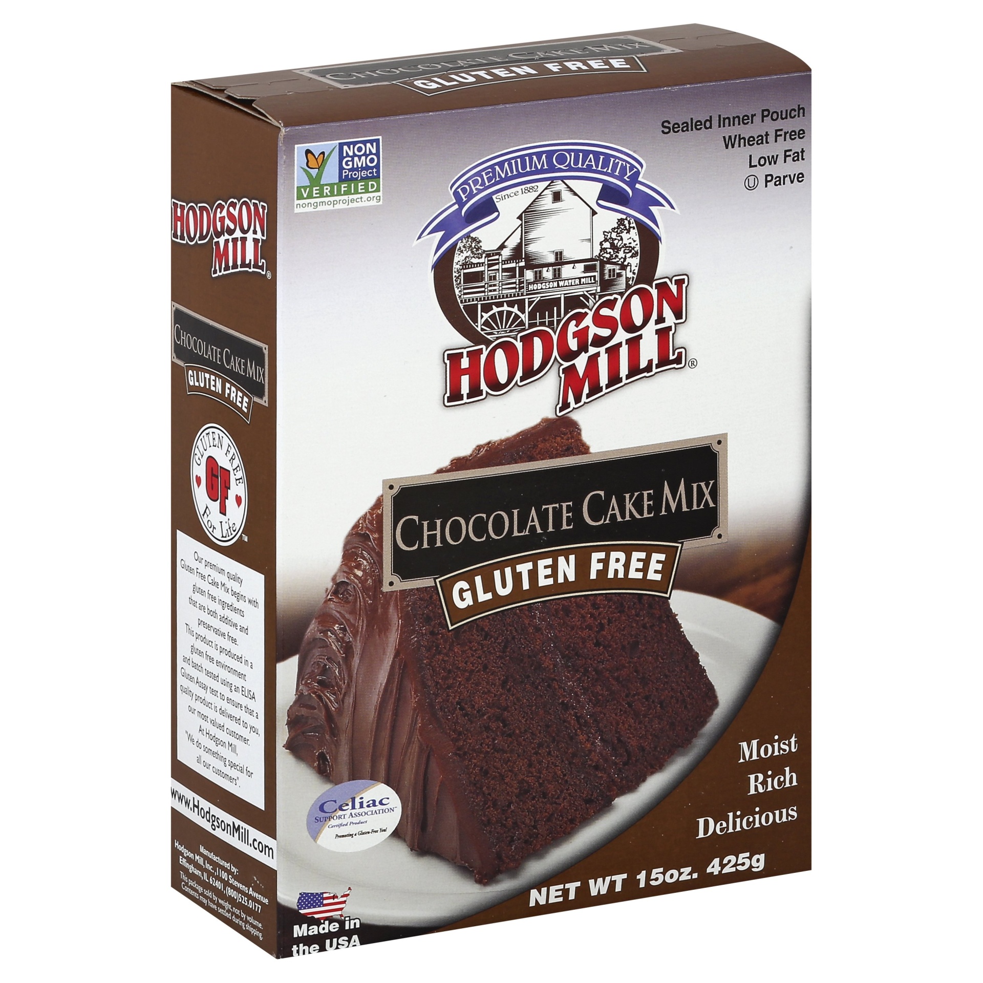 slide 1 of 4, Hodgson Mill Gluten Free Chocolate Cake Mix, 15 oz