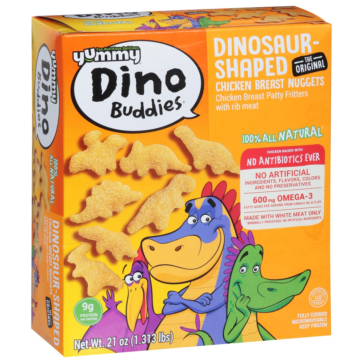 slide 7 of 9, Yummy Dinosaur-Shaped Chicken Breast Nuggets, 21 oz, 21 oz