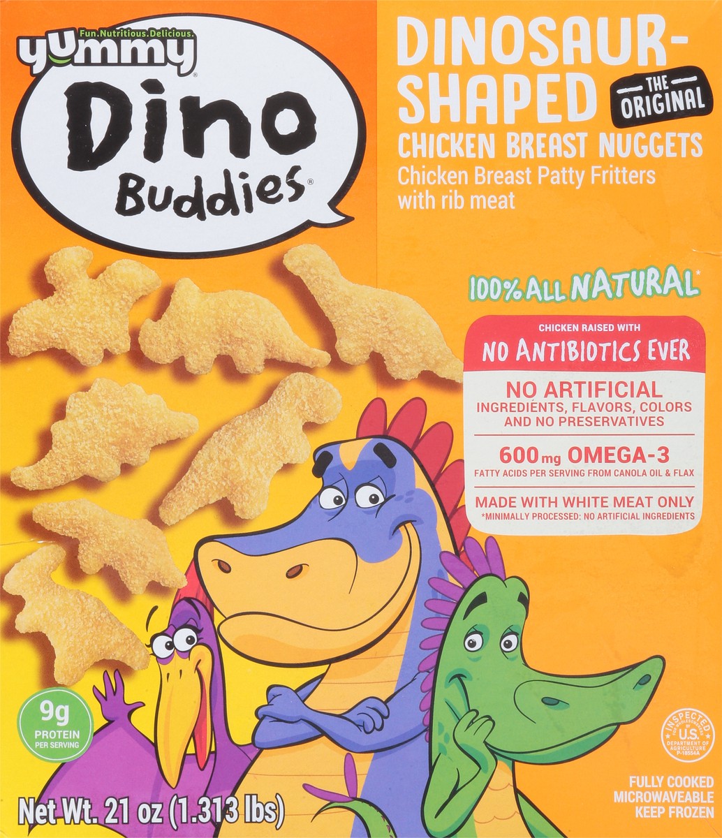 slide 6 of 9, Yummy Dinosaur-Shaped Chicken Breast Nuggets, 21 oz, 21 oz