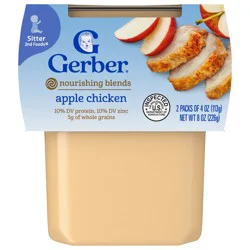 Gerber 2nd Foods Baby Foods, Apple Chicken, 4 oz Tub (2 Pack)